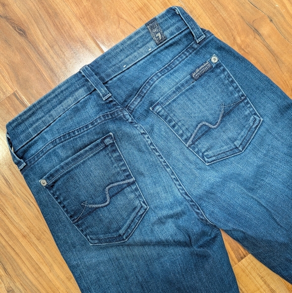 7 For All Mankind Mid Rise Kimmie Bootcut Jeans Medium Wash Size Women's 26 EUC - Picture 7 of 7